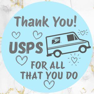 100 Thank you STICKERS - USPS